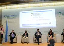 Youth Forum kicks off in Baku as part of 7th UNAOC Global Forum. Azerbaijan, Baku, 25 apr. 2016